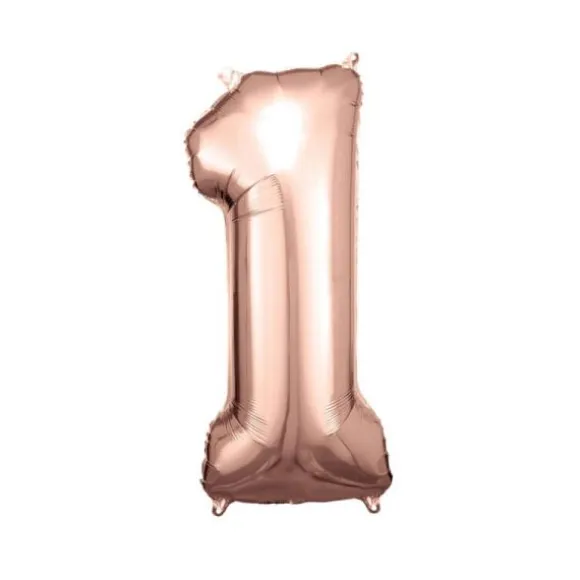 Ballon Géant Hélium - Rose Gold - Chiffre au choix