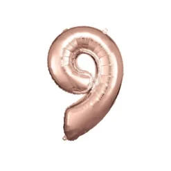 Ballon Géant Hélium - Rose Gold - Chiffre au choix