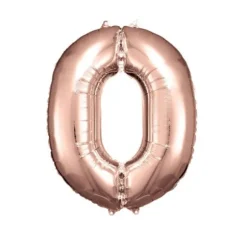 Ballon Géant Hélium - Rose Gold - Chiffre au choix