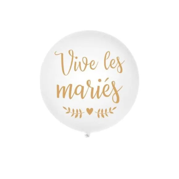 Ballon Géant - 1 m - Vive les mariés