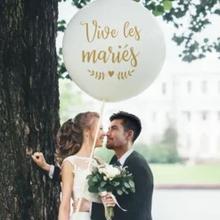 Ballon Géant - 1 m - Vive les mariés