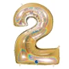 Ballon géant - Or Holographique - 100 cm - Chiffre au Choix