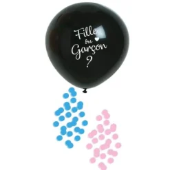 Ballon Géant pour Gender Reveal avec Confettis Roses et Bleus - Fille ou Garçon