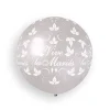 Ballon géant rond " Vive les Mariés " argent