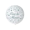 Ballon géant rond " Vive les Mariés " blanc