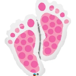 Ballon Hélium - Bébé - Pieds Roses - 89 cm