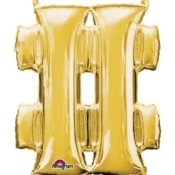Ballon Hélium Caractère "#" Or