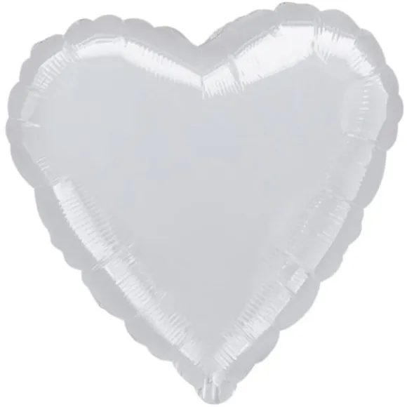 Ballon Hélium - Coeur Argenté
