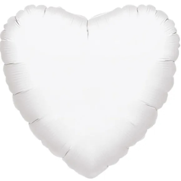 Ballon Hélium - Coeur Blanc