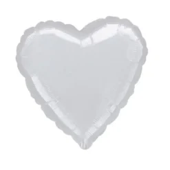 Ballon Hélium Cœur Argent