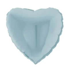 Ballon Hélium Cœur 56 cm - Bleu Pastel