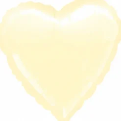 Ballon Hélium Cœur - Ivoire
