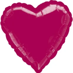 Ballon Hélium - Cœur Rouge Bordeaux