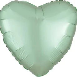 Ballon Hélium Cœur Satiné Vert Menthe