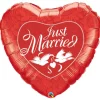 Ballon hélium "Just Married" Rouge 91 cm