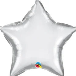 Ballon Hélium Métallique - Etoile - Chrome Argent