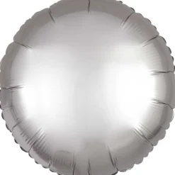 Ballon Hélium Rond Satiné Argent