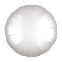 Ballon Hélium Rond Satiné - Blanc