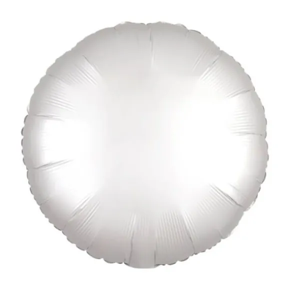 Ballon Hélium Rond Satiné - Blanc
