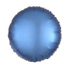 Ballon Hélium Rond Satiné Bleu Azur