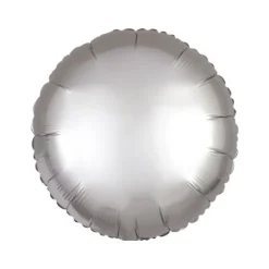 Ballon Hélium Rond Satiné - Platinium