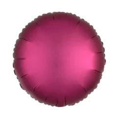 Ballon Hélium Rond Satiné Rose Grenade