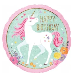 1 Ballon Licorne Magique Happy Birthday