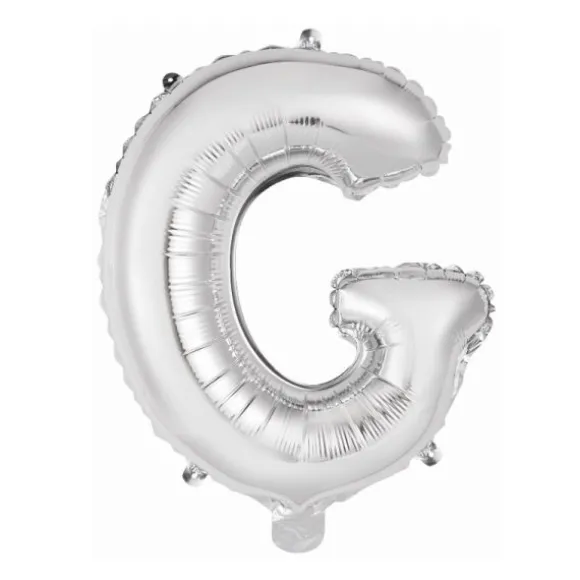 Ballon Métallique à Air - Argent - 40 à 45 cm - Chiffre au Choix