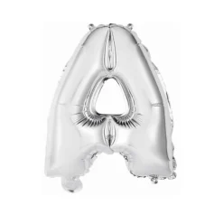 Ballon Métallique à Air - Argent - 40 à 45 cm - Chiffre au Choix