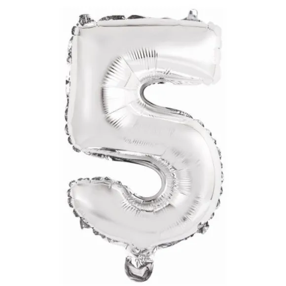 Ballon Métallique à Air - Argent - 40 à 45 cm - Chiffre au Choix
