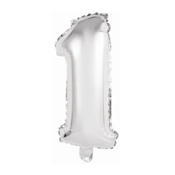Ballon Métallique à Air - Argent - 40 à 45 cm - Chiffre au Choix