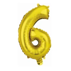 Ballon Métallique à Air - Or - 40 à 45 cm - Chiffre au Choix