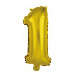 Ballon Métallique à Air - Or - 40 à 45 cm - Chiffre au Choix