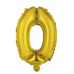 Ballon Métallique à Air - Or - 40 à 45 cm - Chiffre au Choix