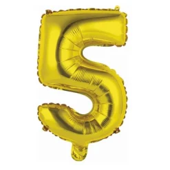Ballon Métallique à Air - Or - 40 à 45 cm - Chiffre au Choix