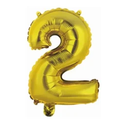 Ballon Métallique à Air - Or - 40 à 45 cm - Chiffre au Choix