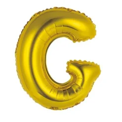 Ballon Métallique à Air - Or - 36 cm - Lettre au Choix