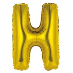 Ballon Métallique à Air - Or - 36 cm - Lettre au Choix