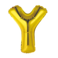 Ballon Métallique à Air - Or - 36 cm - Lettre au Choix