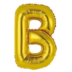 Ballon Métallique à Air - Or - 36 cm - Lettre au Choix