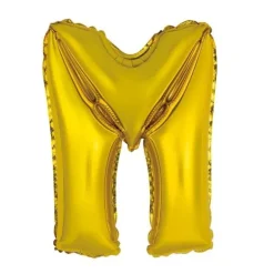 Ballon Métallique à Air - Or - 36 cm - Lettre au Choix
