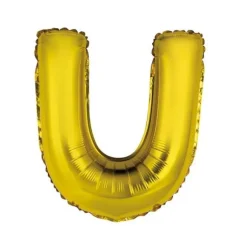 Ballon Métallique à Air - Or - 36 cm - Lettre au Choix