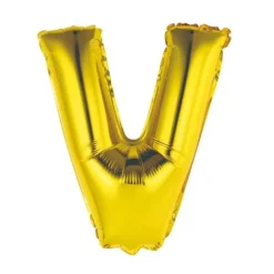 Ballon Métallique à Air - Or - 36 cm - Lettre au Choix