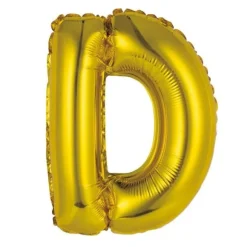 Ballon Métallique à Air - Or - 36 cm - Lettre au Choix