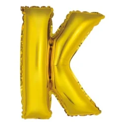 Ballon Métallique à Air - Or - 36 cm - Lettre au Choix