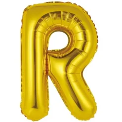 Ballon Métallique à Air - Or - 36 cm - Lettre au Choix