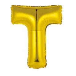Ballon Métallique à Air - Or - 36 cm - Lettre au Choix