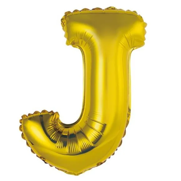 Ballon Métallique à Air - Or - 36 cm - Lettre au Choix