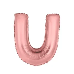 Ballon Métallique à Air - Rose Gold - 36 cm - Lettre au Choix