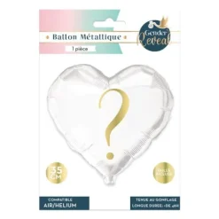 Ballon Métallique en forme de cœur - Fille ou Garçon ? - Collection Gender Reveal